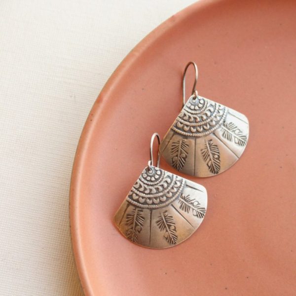 Tribal Feather Fan Earrings - Image 3