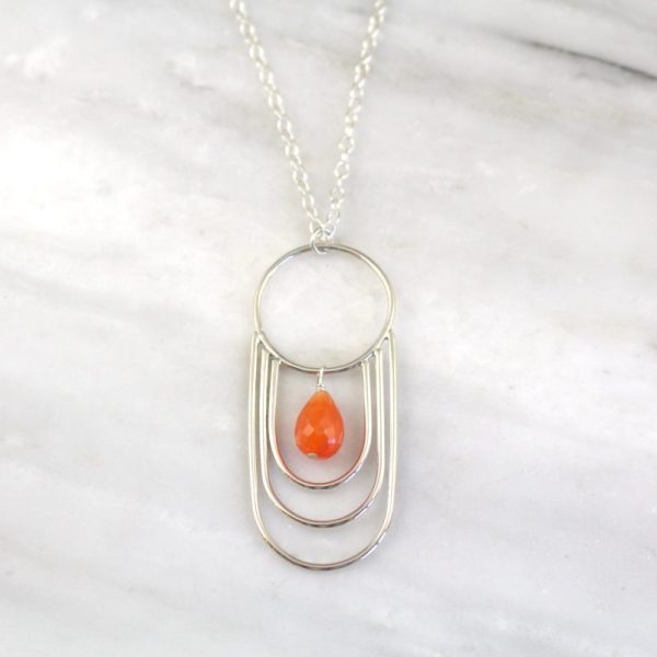 Carnelian Reflections Long Necklace Sarah Deangelo