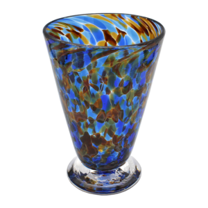 Speckle Cup - Blue and Amber Kingston Glass Studio