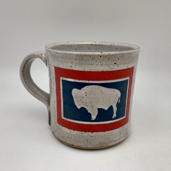 Wyo Flag Mug Stephen Mullins Red Bison Studio