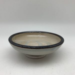 Tiny Celadon and Tan Dish by Margo Brown - 2267