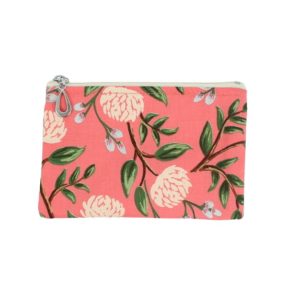 Cotton Coin Purse by Dana Herbert - Coral Peony