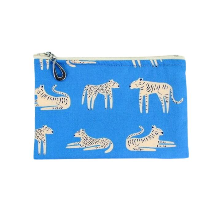 Cotton Coin Purse by Dana Herbert - Periwinkle Tiger
