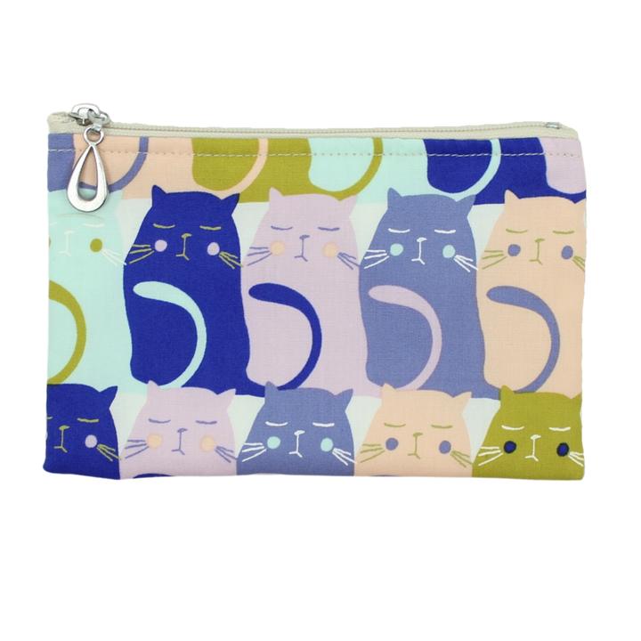 Cotton Coin Purse by Dana Herbert - Colorful Cats
