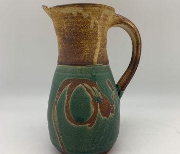 Green, Yellow & Brown Pitcher by Margo Brown - 2485