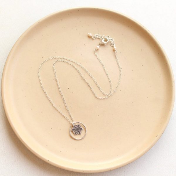 Snowflake Hoop Necklace - Image 3