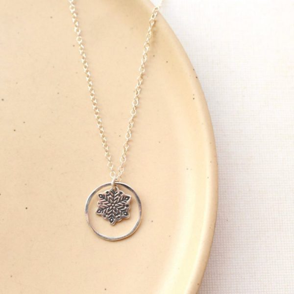 Snowflake Hoop Necklace - Image 2