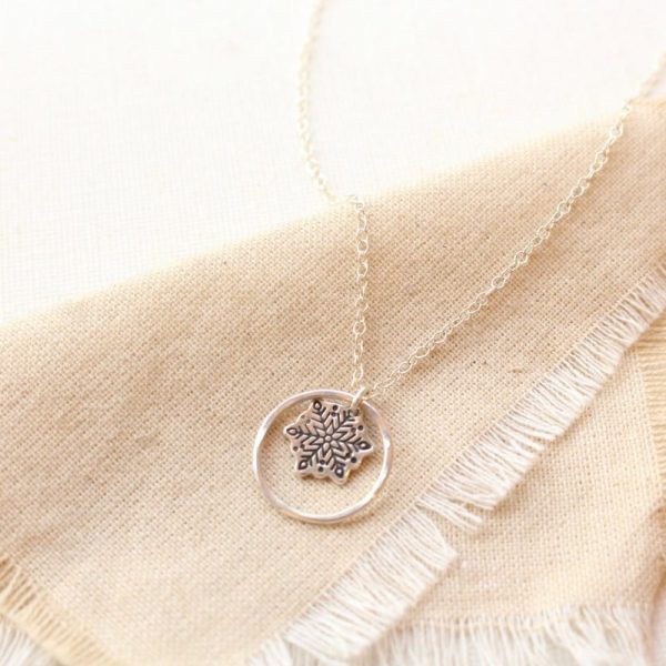 Snowflake Hoop Necklace