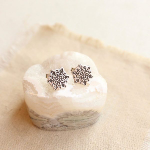 Snowflake Post Earrings - Image 2