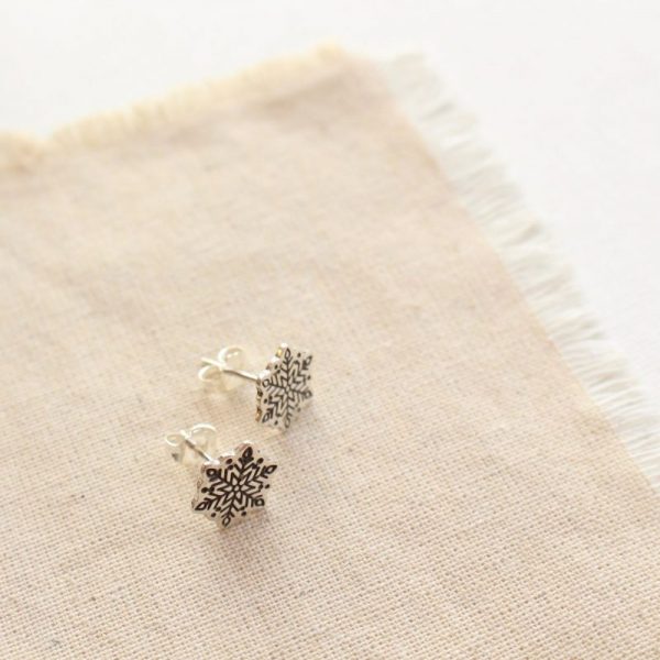 Snowflake Post Earrings - Image 3