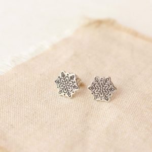 Snowflake Post Earrings by Sarah Deangelo