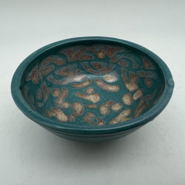 Brown & Turquoise Finger Dish by Margo Brown - 2674 - Image 3