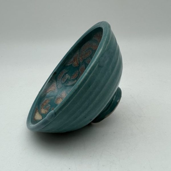 Brown & Turquoise Finger Dish by Margo Brown - 2674 - Image 4