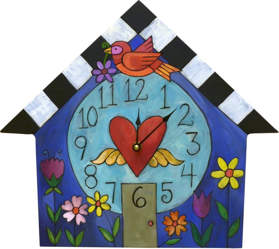 "A Little Birdie Told Me" House Shaped Clock by Sincerely Sticks