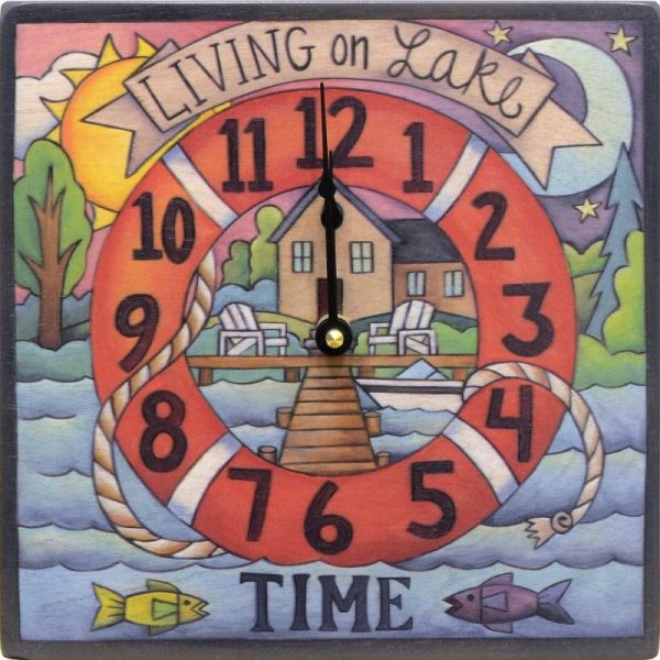 "Dock Time" Square Clock by Sincerely Sticks