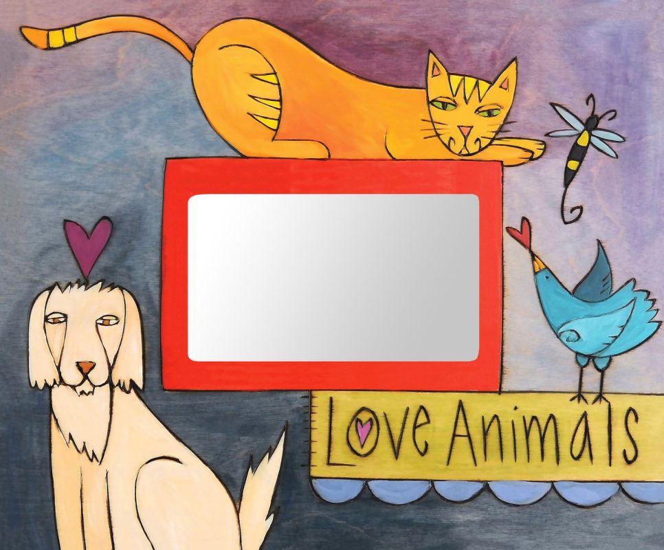 "Dogs & Cats & Birds Oh My" 4"x 6" Picture Frame by Sincerely Sticks