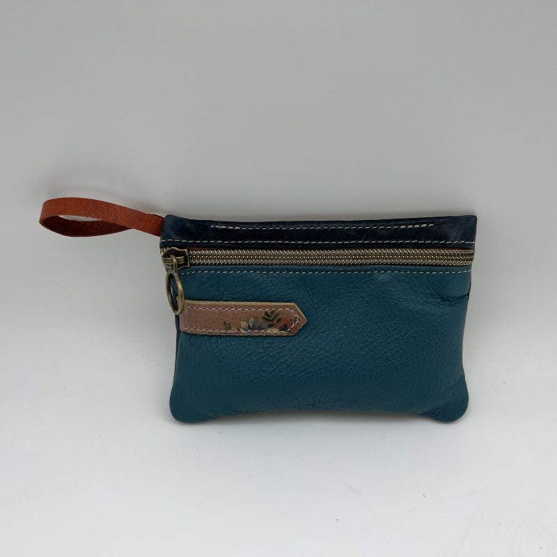 Mini Stash Bag by Traci Jo Designs - Cerulean Blue/Floral - TJ40