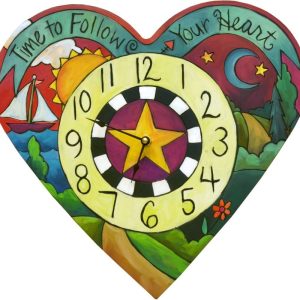 "Loving Time" Heart Shaped Clock by Sincerely Sticks