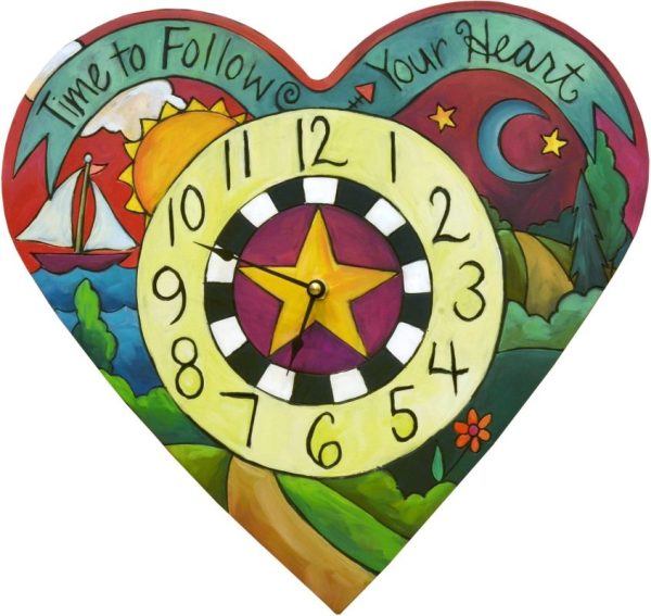 "Loving Time" Heart Shaped Clock by Sincerely Sticks