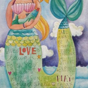 "Sea of Love" Mermaid Canvas Wall Art by Sincerely Sticks