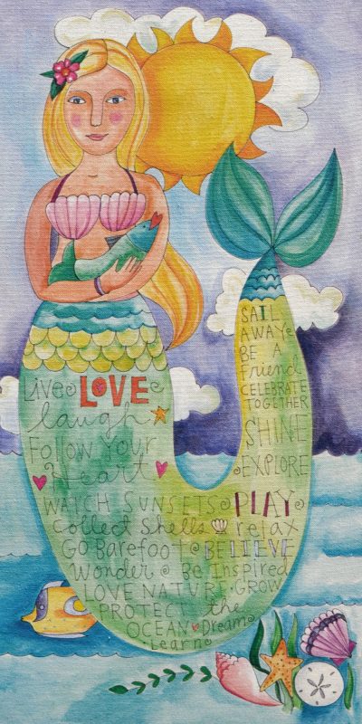 "Sea of Love" Mermaid Canvas Wall Art by Sincerely Sticks