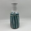 Turquoise & White Porcelain Vase by Margo Brown - 2754 - Image 2