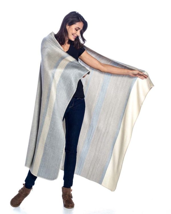 Alpaca Throw Blanket - Silver Birch﻿ - Image 4