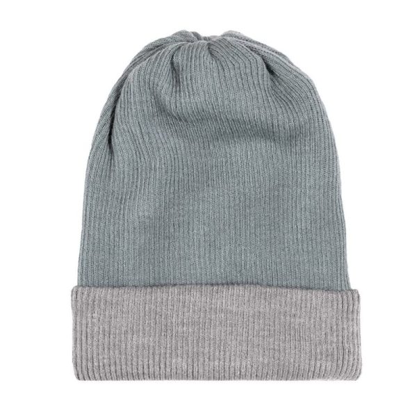 Alpaca Beanie - Reversible Ribbed - Cielo