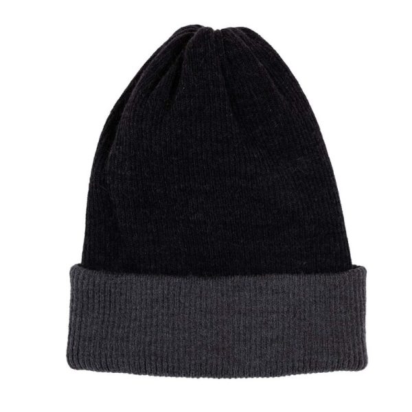 Alpaca Beanie - Reversible Ribbed - Night