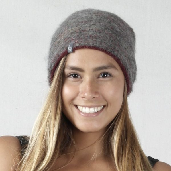 Alpaca Beanie Hat - Caraveli - Sangria