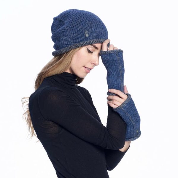Alpaca Beanie Hat - Rustic - Royal - Image 4