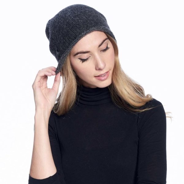 Alpaca Beanie Hat - Rustic - Carbon