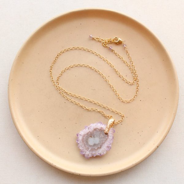 Amethyst Stalactite Gold Necklace - Image 4
