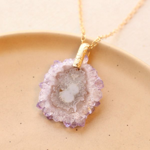 Amethyst Stalactite Gold Necklace - Image 5