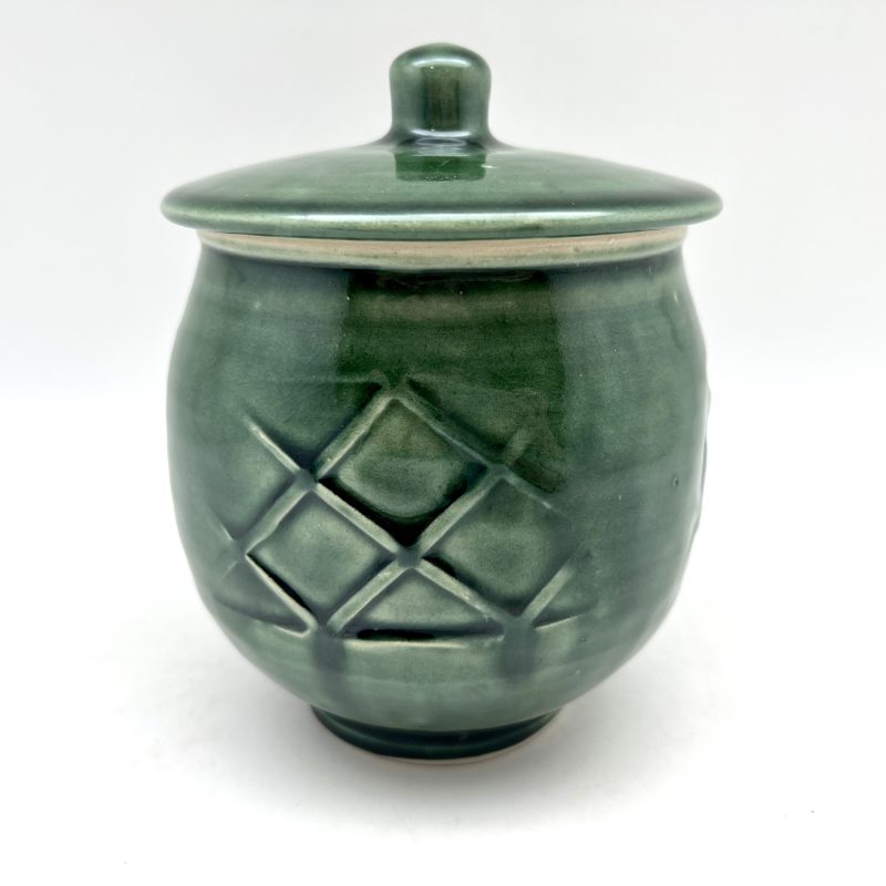 Crosshatch-Design Tea Jar by Lynn Munns - 2/75