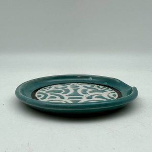Scalloped Turquoise Spoon Rest by Margo Brown - 3191