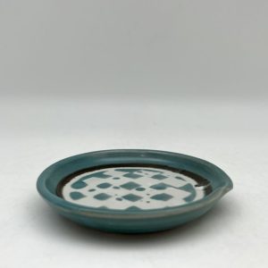 Checkered Turquoise Spoon Rest by Margo Brown - 3185