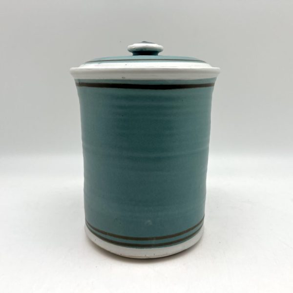 Black-Accented Turquoise Jar by Margo Brown - 3105 - Image 2