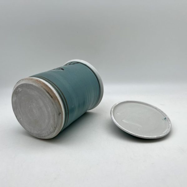 Black-Accented Turquoise Jar by Margo Brown - 3105 - Image 7