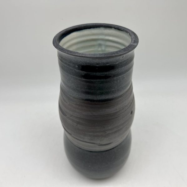 Black & Celadon Vase by Margo Brown - 3207 - Image 3
