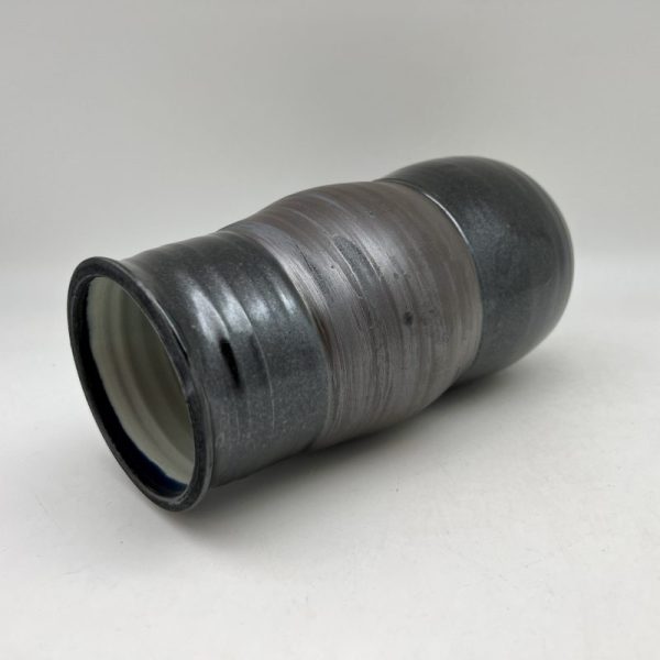 Black & Celadon Vase by Margo Brown - 3207 - Image 2