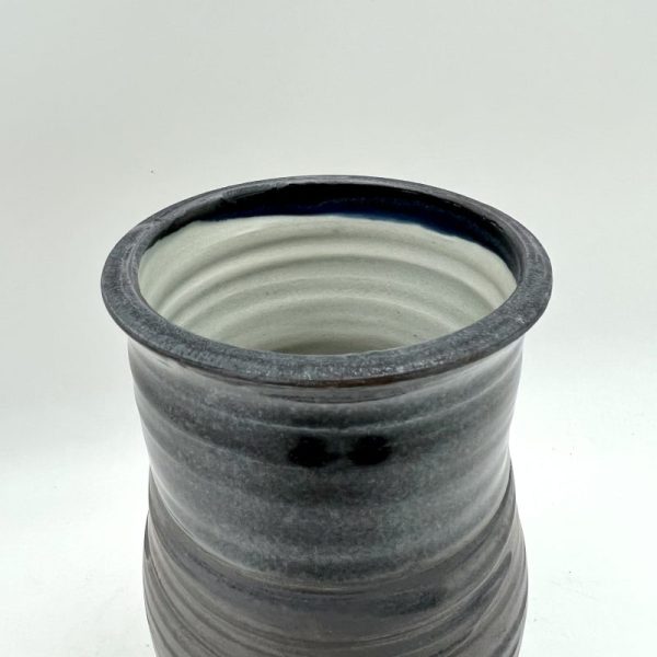 Black & Celadon Vase by Margo Brown - 3207 - Image 4