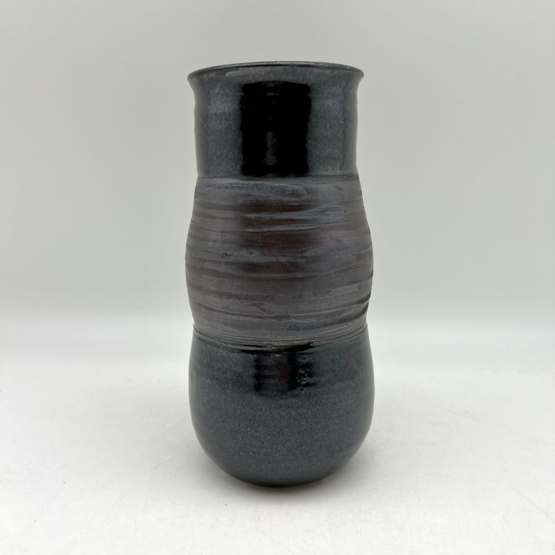 Black & Celadon Vase by Margo Brown - 3207