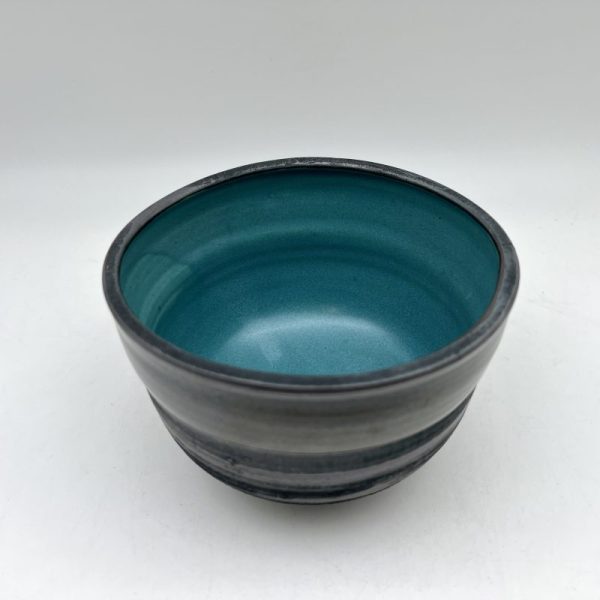 Black Bowl With Turquoise Inner by Margo Brown - 3287 - Image 3