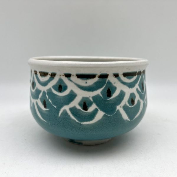 Scalloped Turquoise Bowl by Margo Brown - 3292 - Image 2