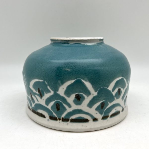 Scalloped Turquoise Bowl by Margo Brown - 3292 - Image 7