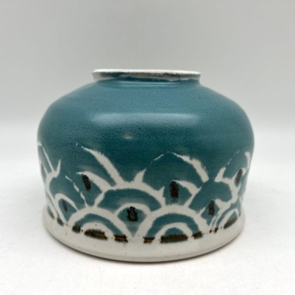 Scalloped Turquoise Bowl by Margo Brown - 3292 - Image 6