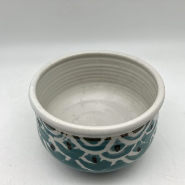 Scalloped Turquoise Bowl by Margo Brown - 3292 - Image 4