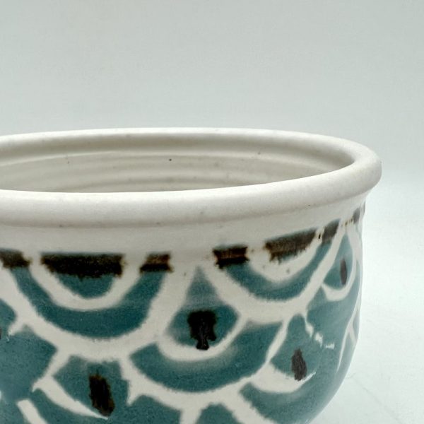 Scalloped Turquoise Bowl by Margo Brown - 3292 - Image 3