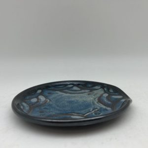 Blue & Black Scalloped Spoon Rest by Margo Brown - 3077
